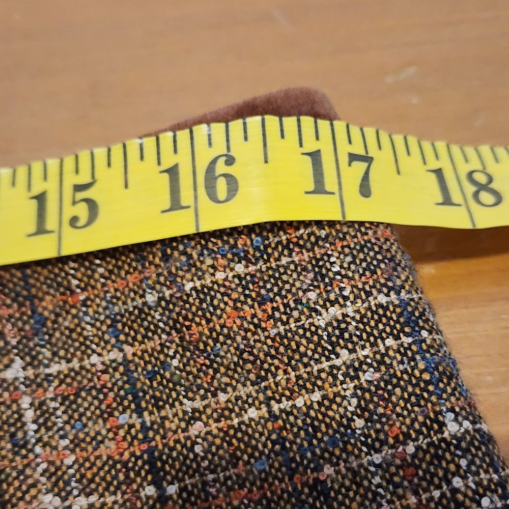 Le Suit 2pc Tweed Skirt Suit Set Women 14 Brown Rust Velvet Business Office Work - Picture 13 of 16